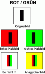 Rot/Grün bei hellem Hintergrund
